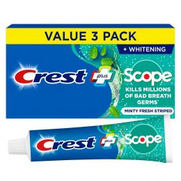 Crest + Scope Whitening Toothpaste - Pack of Pack of 3, 5.4 Oz, Bundle of 3
