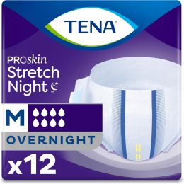 Tena ProSkin Overnight Incontinence Adult Diaper for Women & 12 Count, Bundle of 2