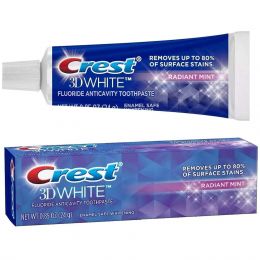 Crest 3D White Vivid Fluoride Anticavity Toothpaste Pack of 4, 0.85 oz, Bundle of 3