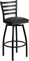 Flash Furniture Hercules Metal Ladder Back Swivel Barstool Metal