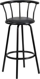 Flash Furniture Metal Crown Back Swivel Barstool Metal