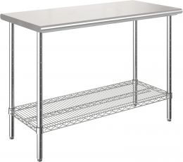 Seville Classics Commercial Work Table Island Utility Cart Prep
