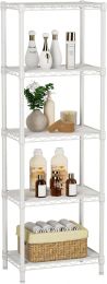 Golpart 5Tier Adjustable Storage Shelves Metal Wire Shelving Standing Shelf Metal