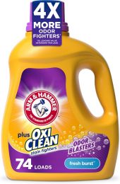 ARM & HAMMER Plus OxiClean with Odor Blasters Liquid Laundry Detergent, Bundle of 3