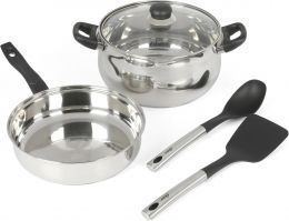Oster Rametto 5 pc Stainless Steel Pots and Stainless Steel 5 pc