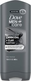 DOVE MEN + CARE Purifying Charcoal + Clay Body 13.5 oz, Bundle of 4