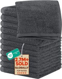 Utopia Towels 12 Pack Washcloths Cotton 12 Pack, 12x12 in, Bundle of 2