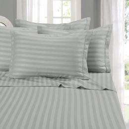 Elegant Comfort 6-Piece Damask Stripe Sheet Set 6-Piece