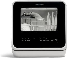 Farberware Portable Countertop Dishwasher with 5-Liter Built-in Water Tank Glass Portable