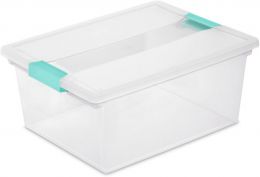 Sterilite 4-Pack Clip Box Plastic 4-Pack, 18.7 Gal