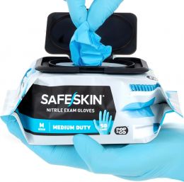 SAFESKIN Disposable Nitrile Gloves in 200 Count, Bundle of 2