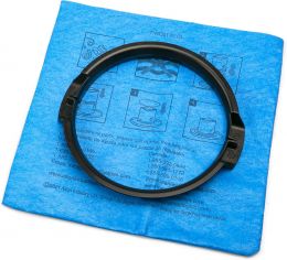 STANLEY Reusable Blue Cloth Filter with Clamp Ring 19-1500 for 5-6 Gallon Wet/Dry Vacuums 6 Gallon, Bundle of 4