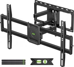 USX MOUNT Full Motion TV Wall Mount for Most 42-90 Wood 90 inch, 132lbs, 600x400mm