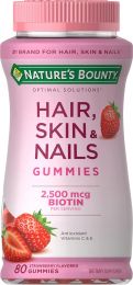 Nature's Bounty Optimal Solutions Hair 80 Count, Bundle of 5