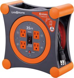 Link2Home 35 Ft. Extension Cord Reel 35 Ft