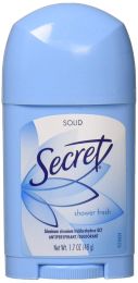 Secret Solid Antiperspirant and Deodorant Shower 1.7 Ounce, Bundle of 4