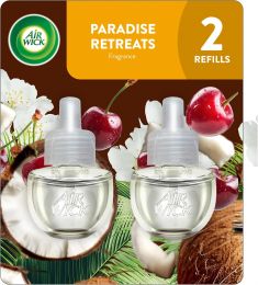 Air Wick Plug In Scented Oil Refill Paradise Retreat 2ct, Bundle of 4
