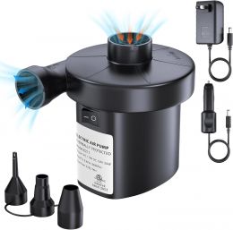PULIDIKI Electric Air Pump for Inflatables Air Mattress Pump Electric Portable, Bundle of 3