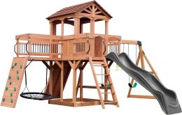 Backyard Discovery Sterling Point Cedar Wood Swing Set with Wood