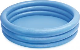 INTEX 59416EP Crystal Blue Inflatable Kiddie Swimming Pool 45in, 10in, Bundle of 2