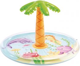 INTEX Palm Tree Inflatable Spray Pool: Vibrant Tropical Colors