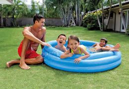 INTEX 58426EP Crystal Blue Inflatable Kiddie Pool 58in, 13in, Bundle of 2