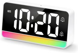ALANAS Large Display Digital Alarm Clock for Bedrooms Digital, Bundle of 2