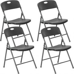 DUMOS Folding Chairs 4 Pack 4 Pack