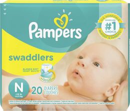 Pampers Swaddlers Diapers Size Pack of 2, 20 Count
