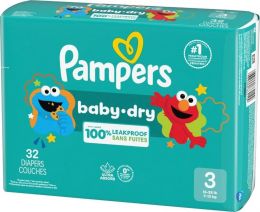 Pampers Diapers 32 Count, Bundle of 3