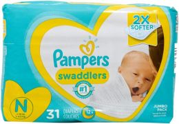 Pampers Diapers Newborn/Size 31 Count, 14 lb, Bundle of 2