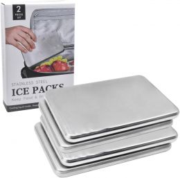CiCixixi 4PCS Stainless Steel Reusable Ice Packs for Stainless Steel