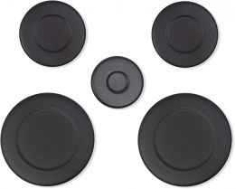 MHGG W10832694 Gas Stove Burner Cap Set 5-Piece, Bundle of 2