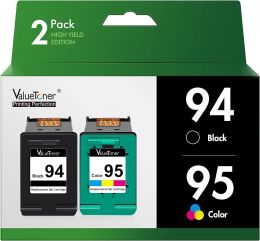 Valuetoner Remanufactured for HP Ink 94 95 Ink Cartridge 2-Pack, Bundle of 2