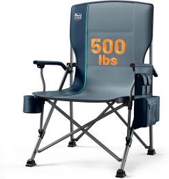 TIMBER RIDGE 500lbs Oversized Folding Camping Chair Heavy Duty Portable 500lbs