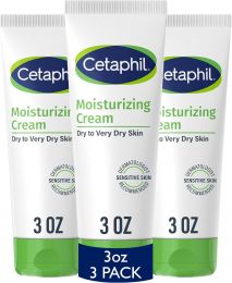 Cetaphil Moisturizing Cream Sensitive 3ct, 3oz, Bundle of 2