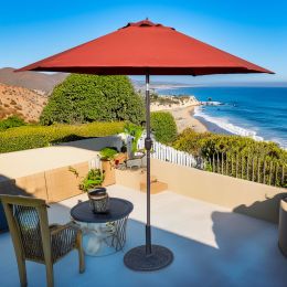 Tropishade 9 ft Bronze Aluminum Patio Umbrella with Rust Aluminum 9 ft