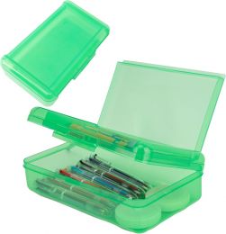tauywolci Pencil Case Box Plastic, Bundle of 3