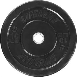 Lifeline Fitness Rubber Olympic Bumper Plates 45LB, Bundle of 2