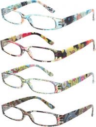 Kerecsen Women's Reading Glasses 4 Pairs Ladies Fashion Spring Glass, Bundle of 2