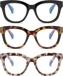 ZXYOO Oversized Reading Glasses for Women Glass 3 Pack, Bundle of 3