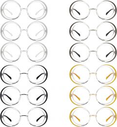 BFOCO 12-Pack Reading Glasses Small Round Readers for Women Glass 12-Pack, Bundle of 4