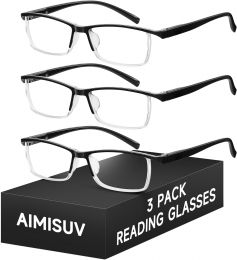 AIMISUV 3 Pack Reading Glass 3 Pack, Bundle of 3