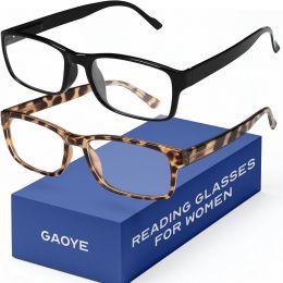 Gaoye +1.0 2-Pack of Reading Glasses - Blue-Light Filter Glass 2-Pack, Bundle of 3