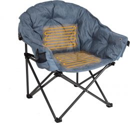 MacSports Heated Cushion Folding Lounge Patio Club Camping