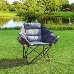 MacSports Padded Camping Lounge Club Chair Portable 500 lbs