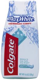 Colgate Max White Toothpaste with Mini Breath Strips 4.6 oz, Bundle of 4