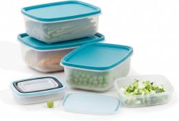 Kitchen Theory 7 Piece Food Storage Container Set Plastic Dishwasher Safe 7 Piece, 2.5 Pounds, Bundle of 2