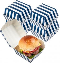Restaurantware 2.5 x 2.5 x 2 Inch Mini Burger Boxes 100 Clamshell Food Containers 2 Inch, 5 x 2, 5 x 2 Inch