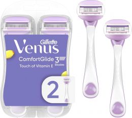 Gillette Venus ComfortGlide Touch of Vitamin E 2ct, Bundle of 5